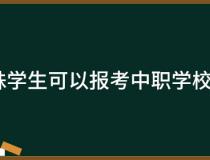 特殊学生可以报考中职学校吗？