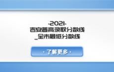 吉安2021年普高录取分数线_最低录取分数线