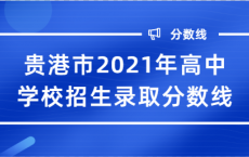 贵港市2021年高中学校招生录取分数线