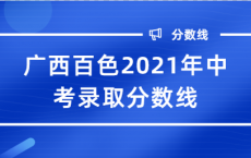 广西百色2021年中考录取分数线